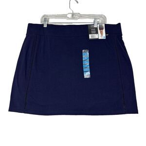 Jones New York The Lace Trim Skort Pull On Navy Blue XL Tennis Golf Sporty NWT